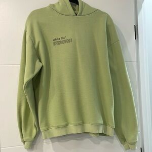 White fox she’s a baddie hoodie in kiwi S/M